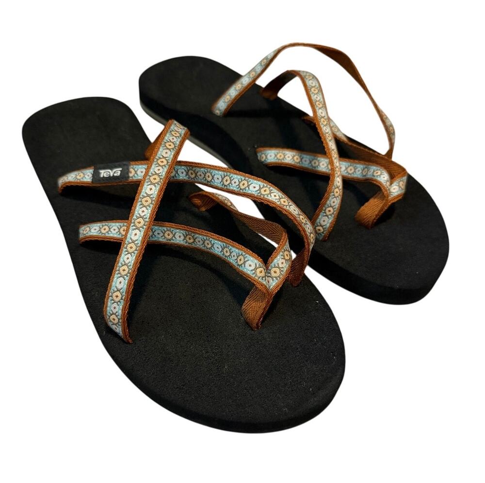 Teva Women's Olowahu Strappy Sandals Geometric Pattern - Size 10 NWOT